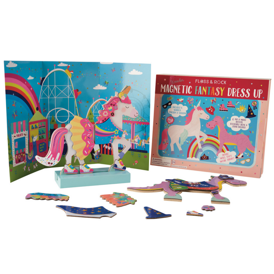 Fantasy Pets (Unicorn and Dragon) Magnetic Dress Up