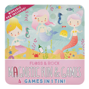 Mermaid Magnetic Fun & Games Tin